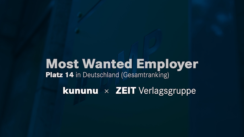 Grafik zur kununu Auszeichnung Most Wanted Employer Platz 14 für BMP.