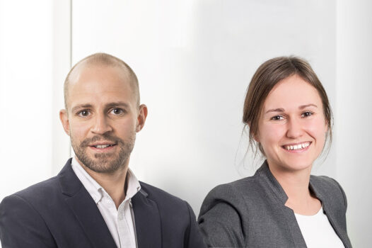 Portrait von Lucas Bauer und Karina Ebertz, Ansprechpartner im BMP Coaching & Consulting.