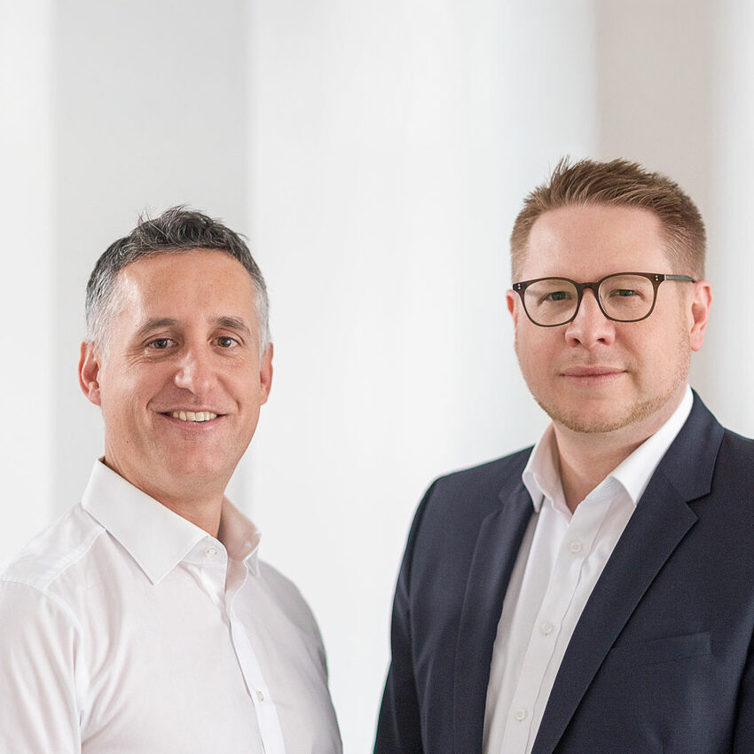 Portrait von Martin Wiegand und Matthias Belke, Ansprechpartner der BMP Projektsteuerung in Düsseldorf.