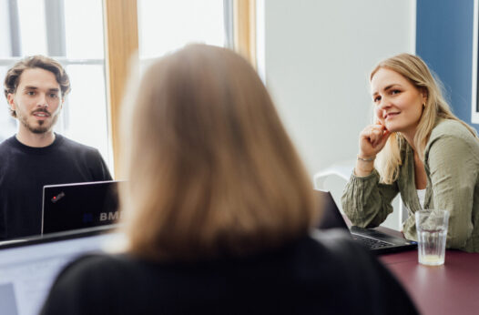 BMP-Berlin-Team im Meetingraum bei einer gemeinsamen Projektbesprechung.